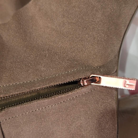 Ted Baker Ankle Booties Mharia Tan Taupe Block Heel Size 38 - Picture 8 of 10